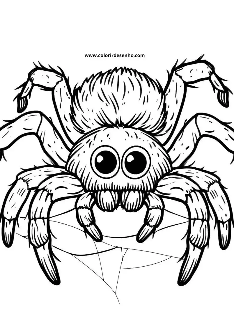 Realistic Spider Coloring Pages 5