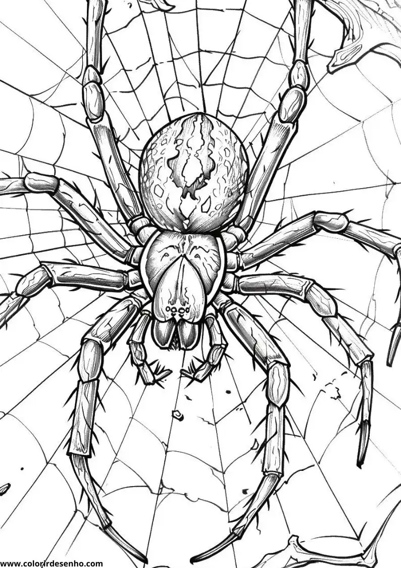 Realistic Spider Coloring Pages 7