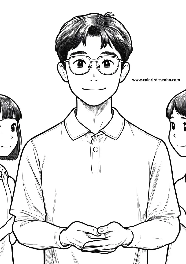 Realistic Teacher Coloring Pages 4