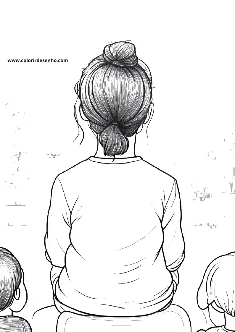 Realistic Teacher Coloring Pages 9