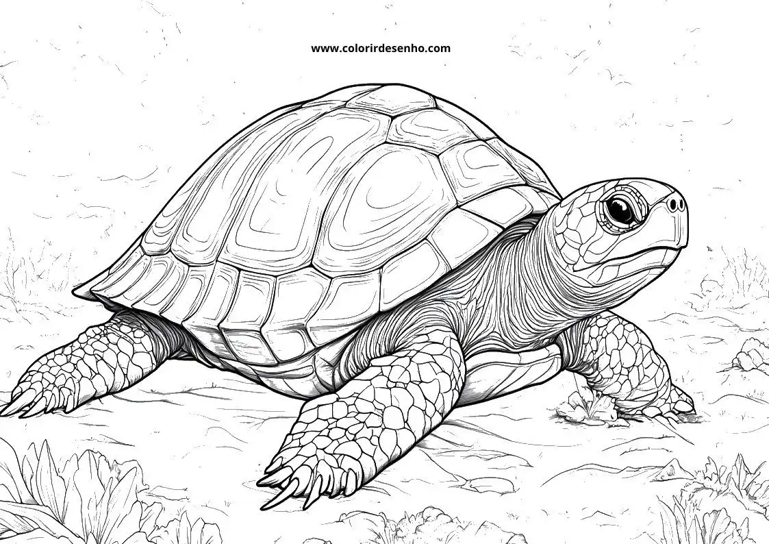 Realistic Turtle Coloring Pages 2