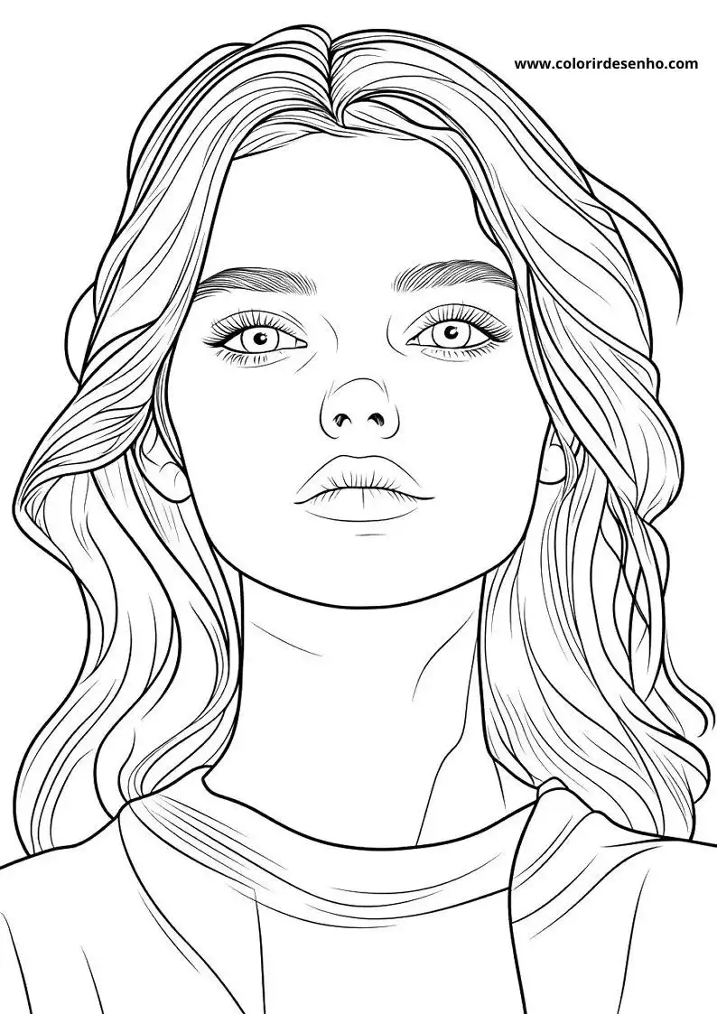 Realistic Woman Coloring Pages 3