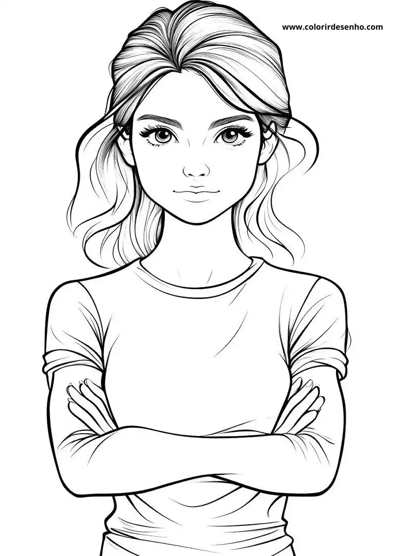 Realistic Woman Coloring Pages 4