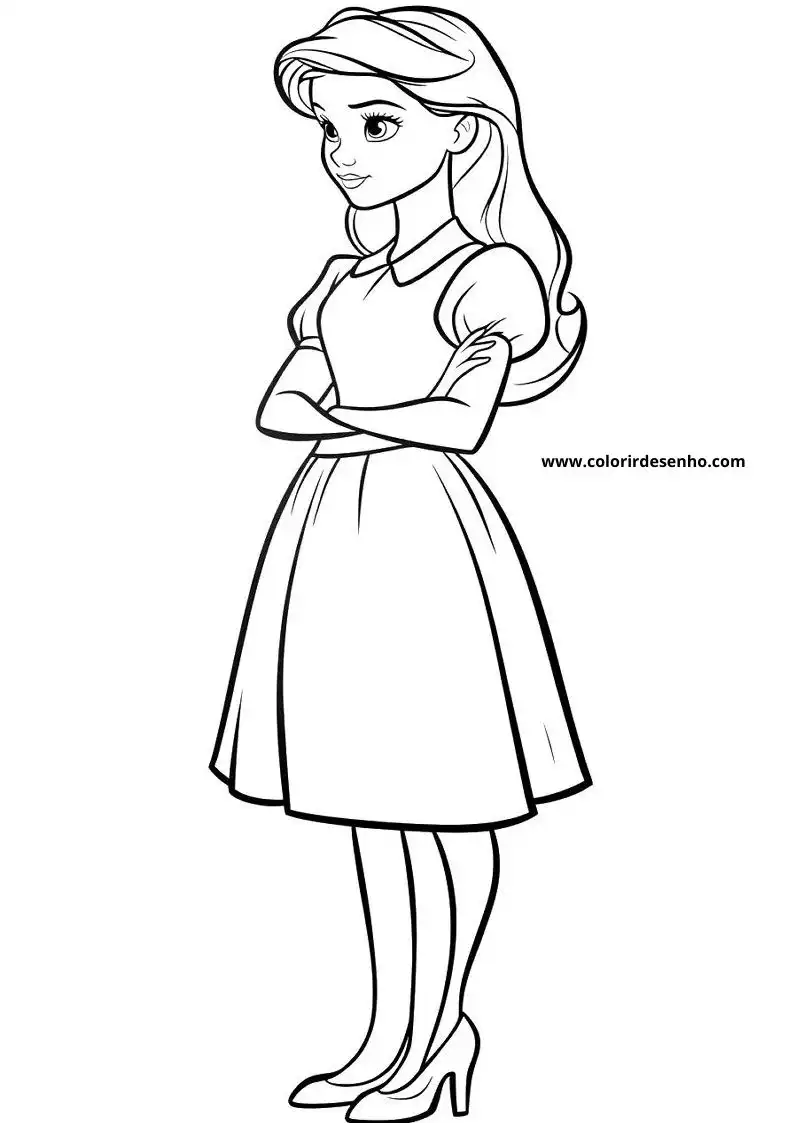 Realistic Woman Coloring Pages 7