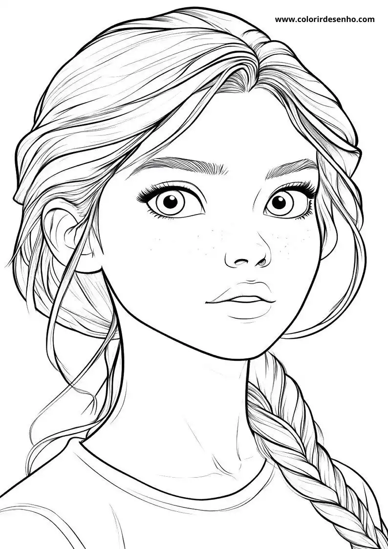 Realistic Woman Coloring Pages 8