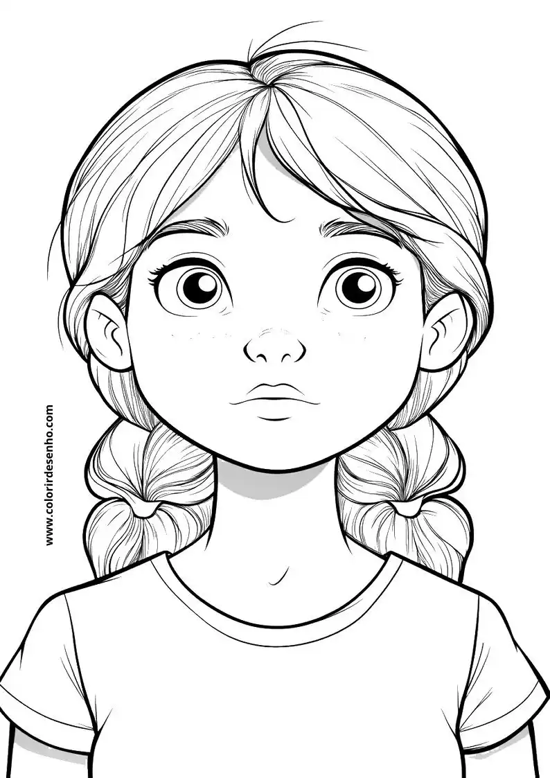 Realistic Woman's Face Coloring Pages 5