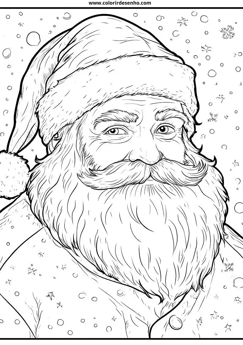 Santa Claus Coloring Pages For Kids And Adults 4
