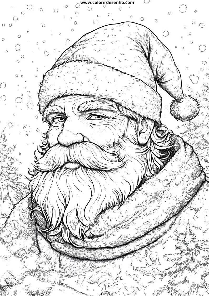 Santa Claus Coloring Pages For Kids And Adults 5