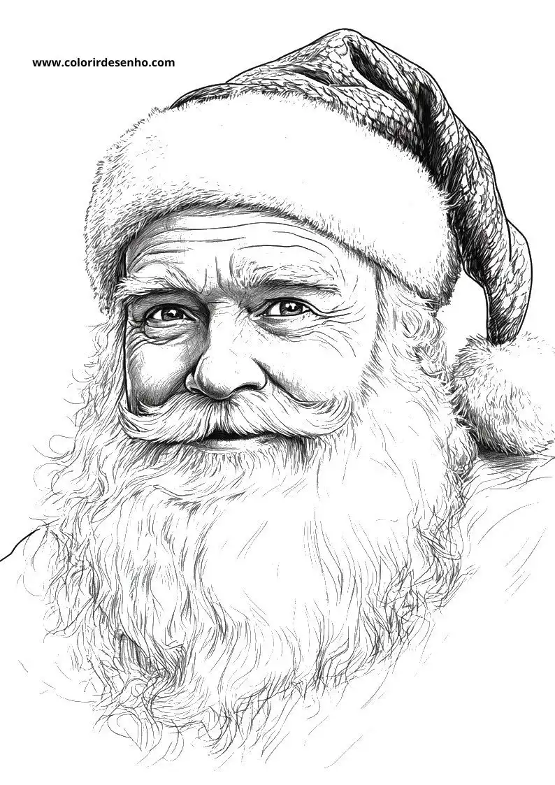 Santa Claus Coloring Pages For Kids And Adults 6