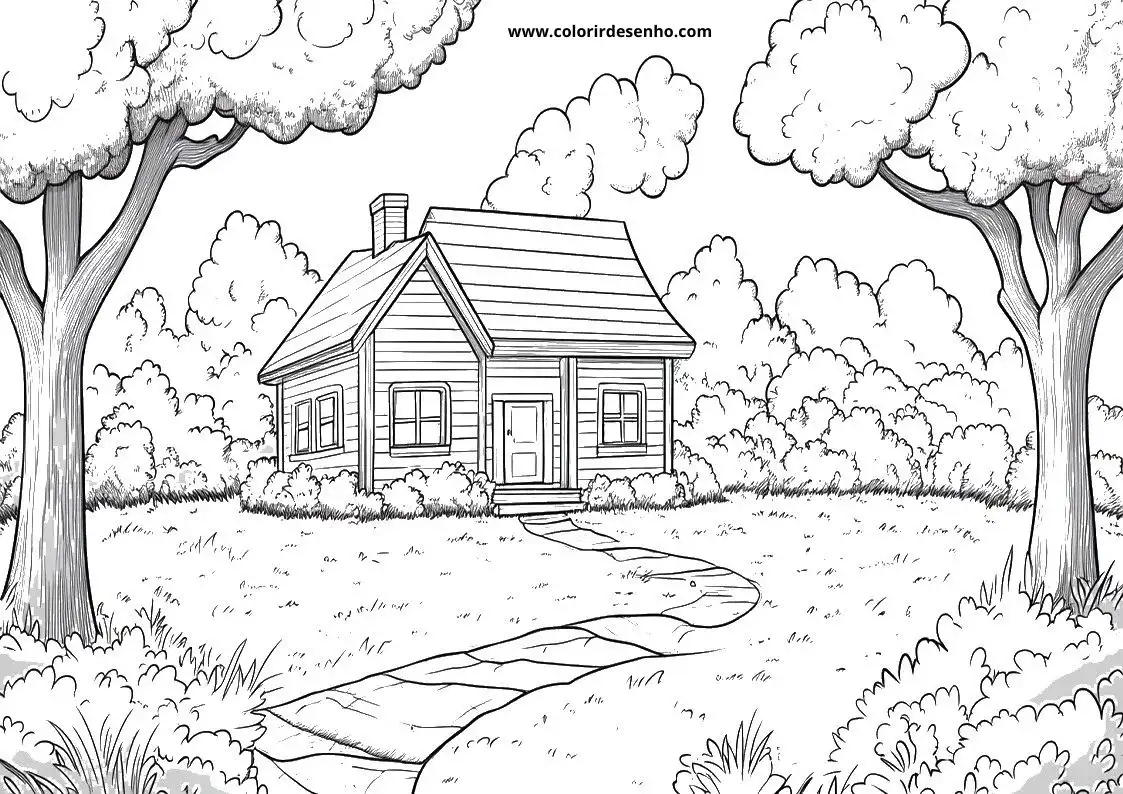 School Coloring Page Outline 1