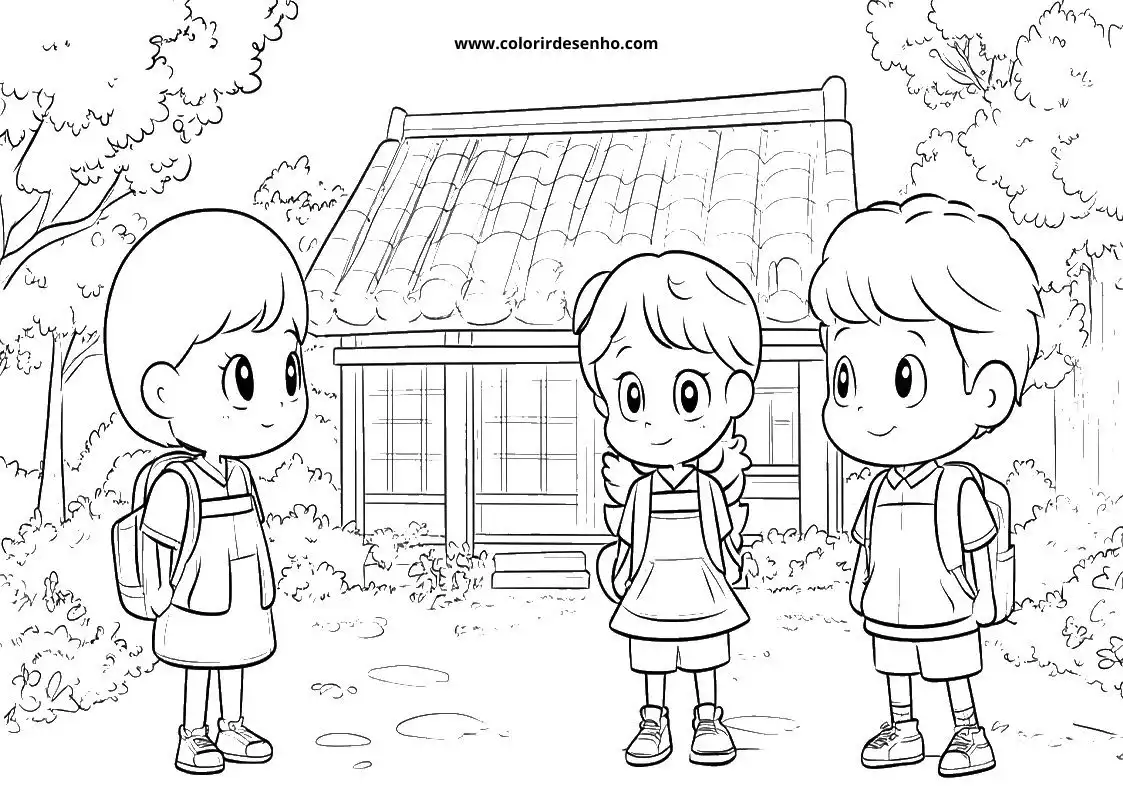 School Coloring Page Outline 10