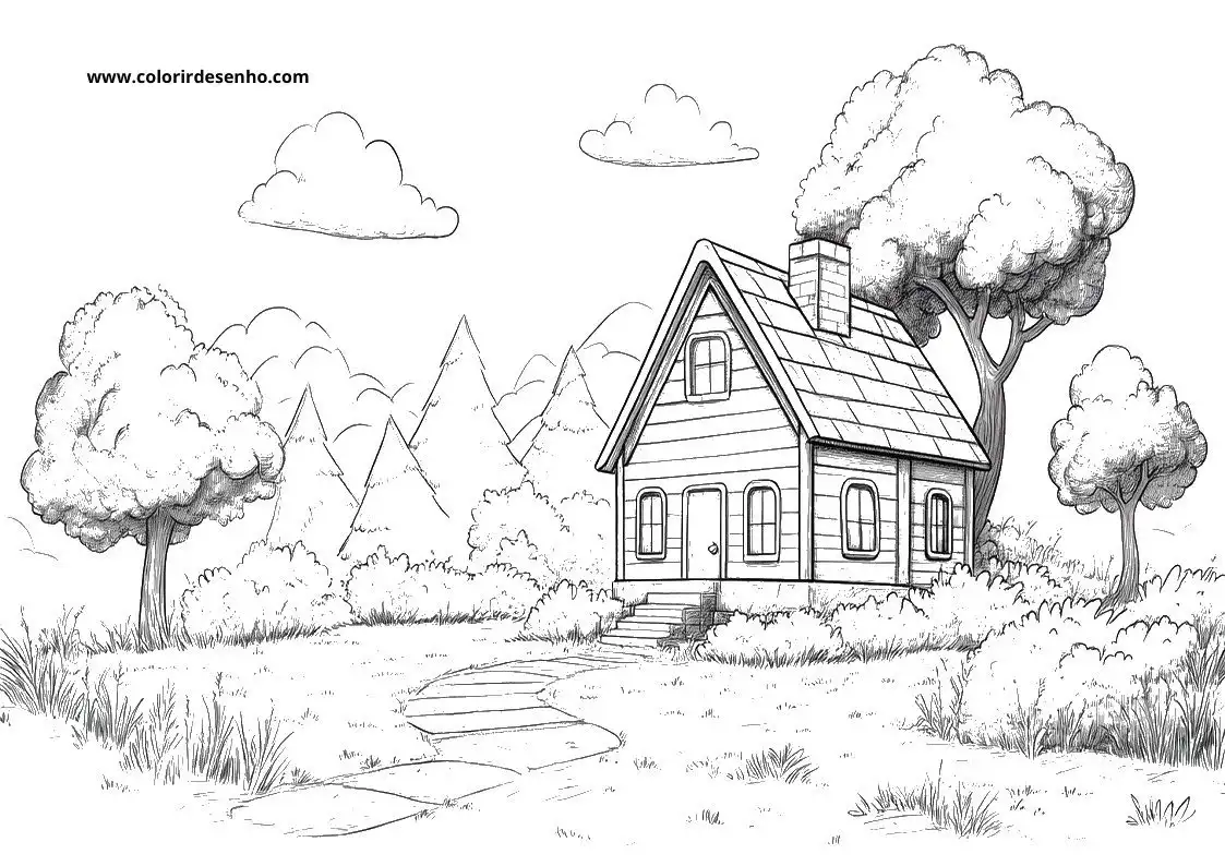School Coloring Page Outline 5