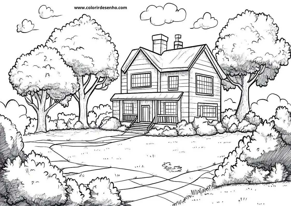 School Coloring Page Outline 9