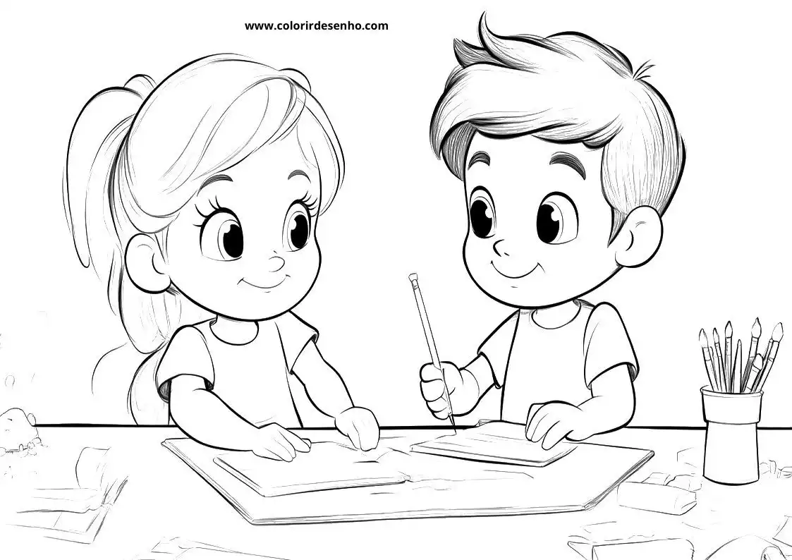School Drawing For Kids To Color 8