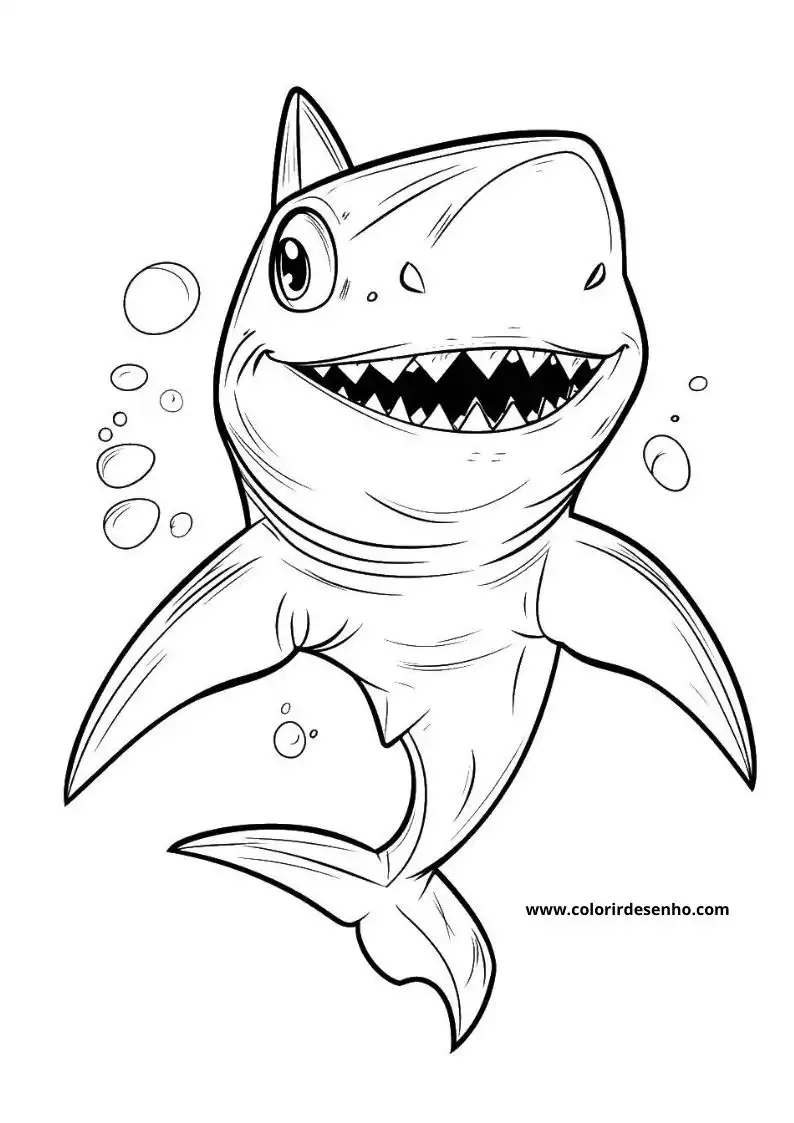 Shark Coloring Pages 4