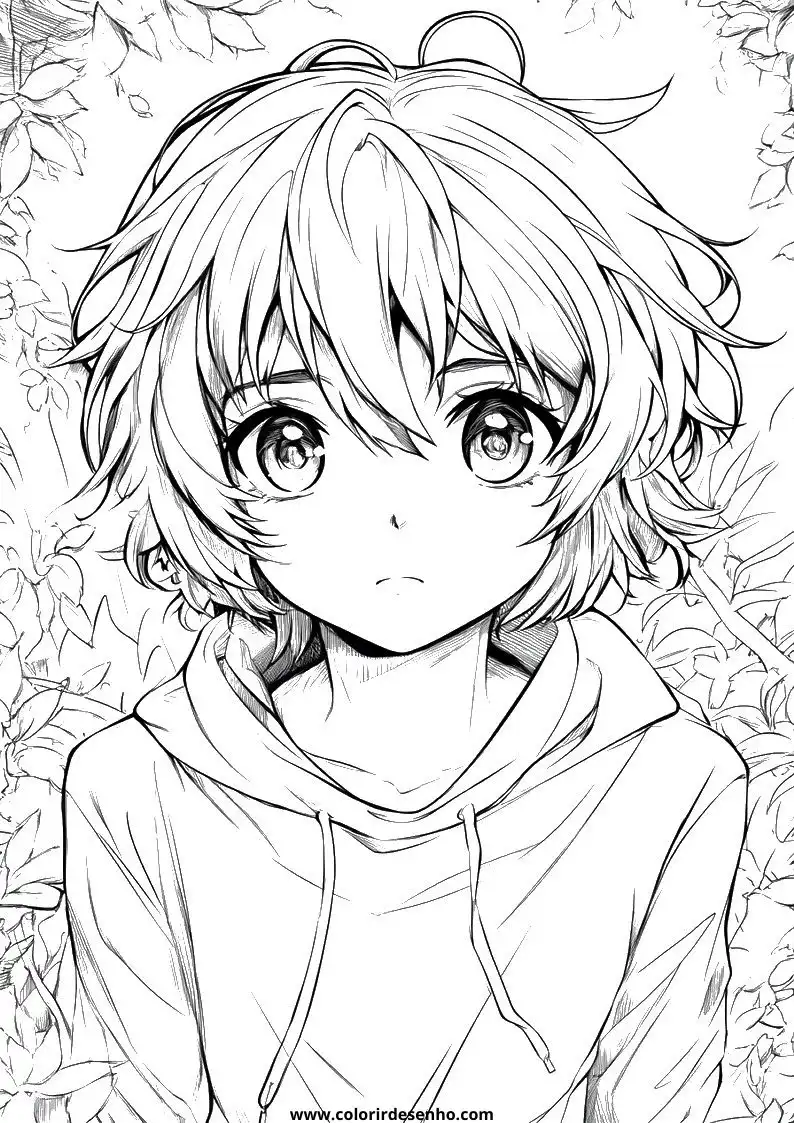 Simple Anime Coloring Pages 3