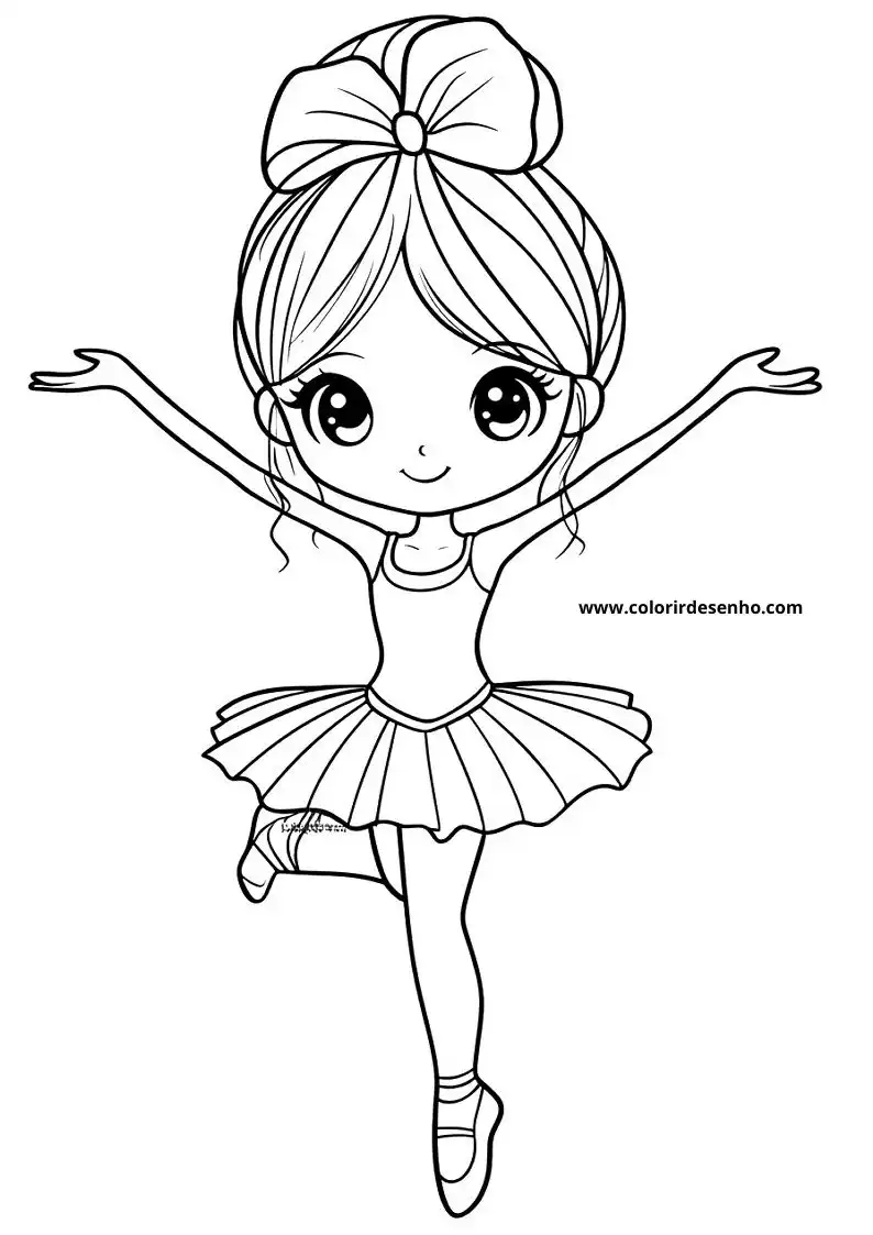 Simple Ballerina Coloring Pages 5