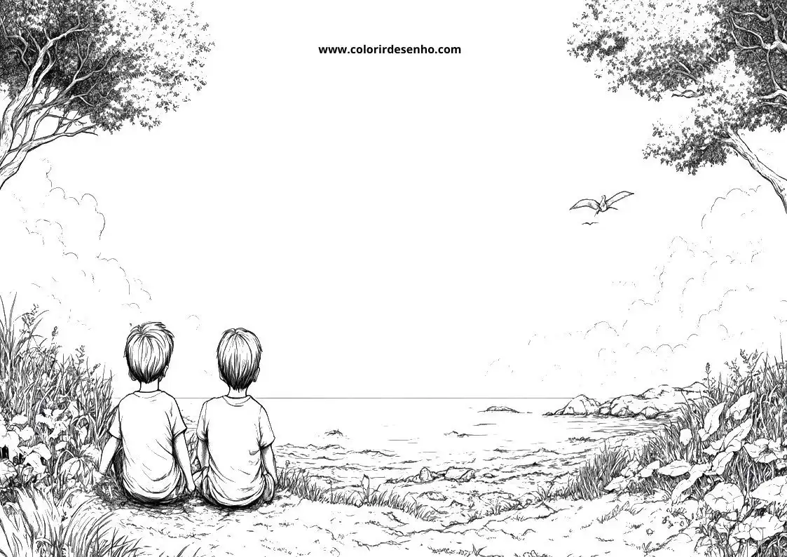 Simple Beach Coloring Pages 8