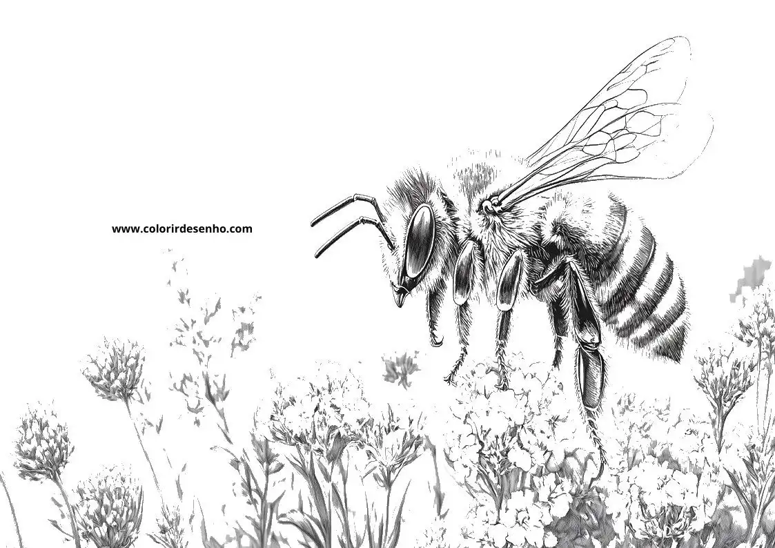 Simple Bee Coloring Pages 5