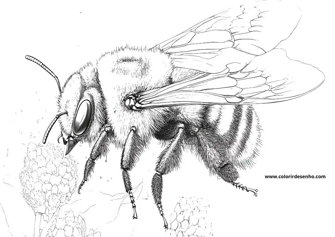 Simple Bee Coloring Pages 7