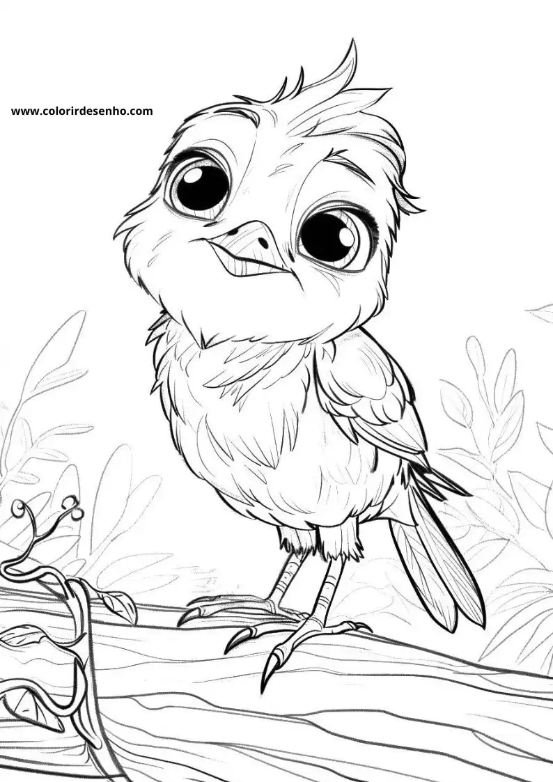 Simple Bird Coloring Pages 3