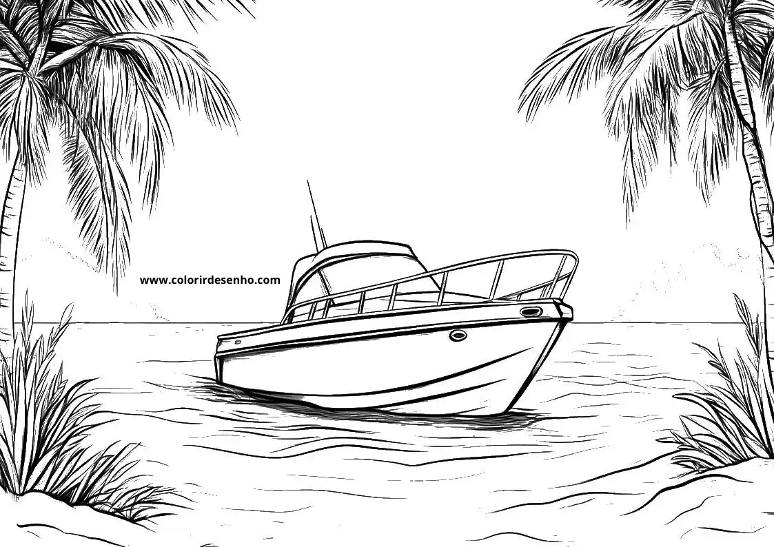 Simple Boat Coloring Pages 3