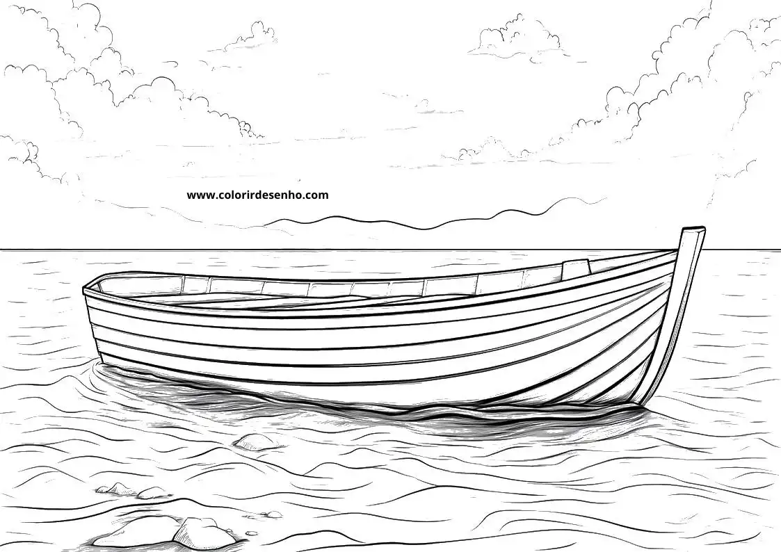 Simple Boat Coloring Pages 4