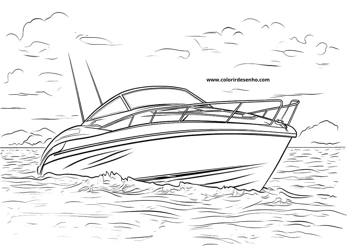 Simple Boat Coloring Pages 5