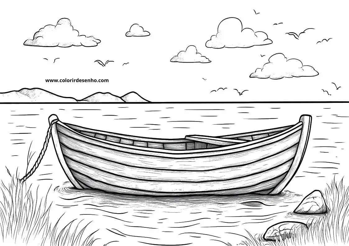 Simple Boat Coloring Pages 7