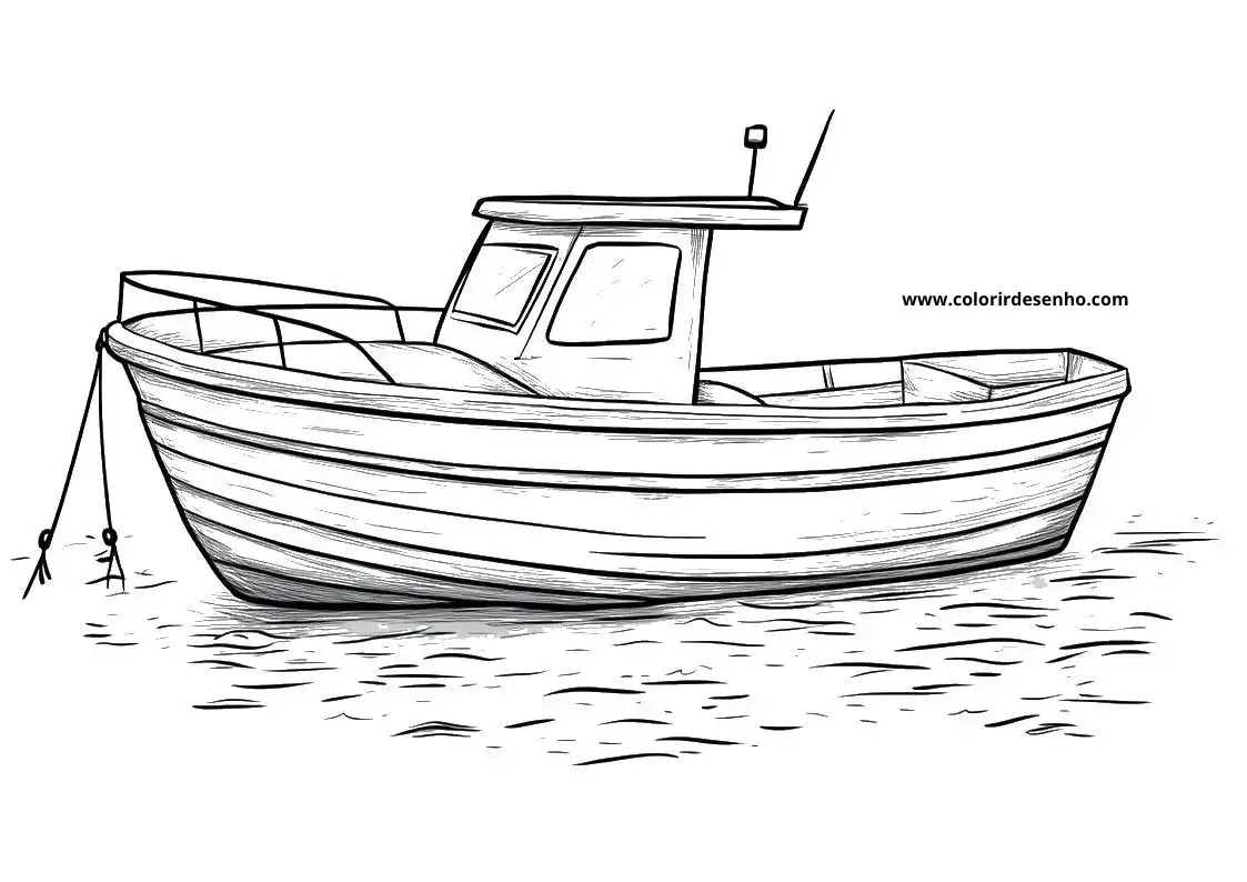 Simple Boat Coloring Pages 8