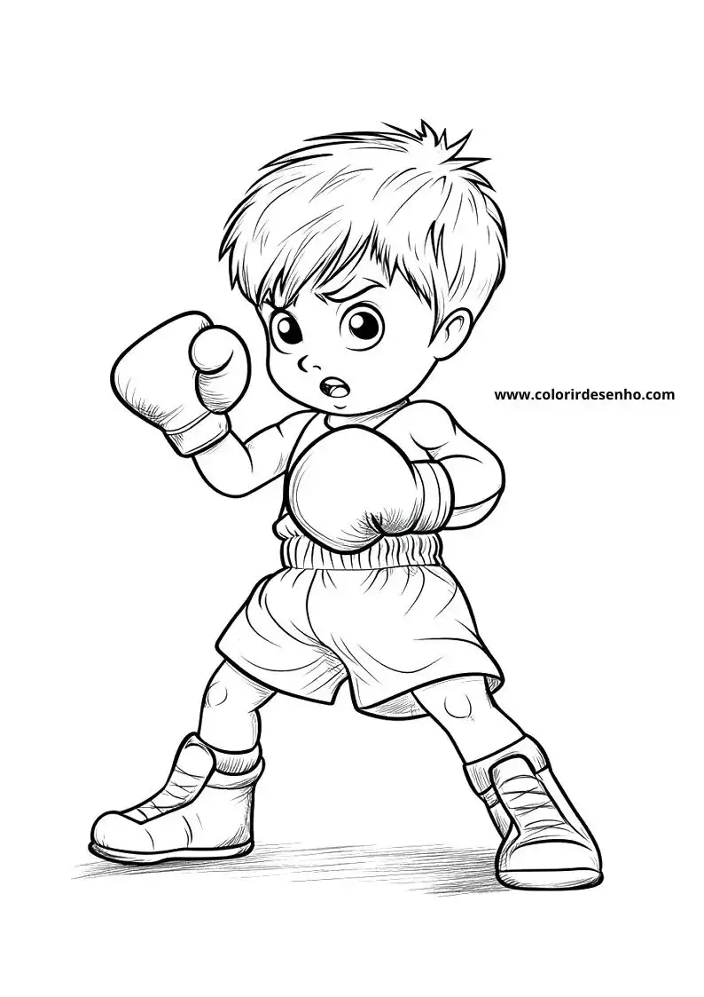 Simple Boxing Coloring Pages 1