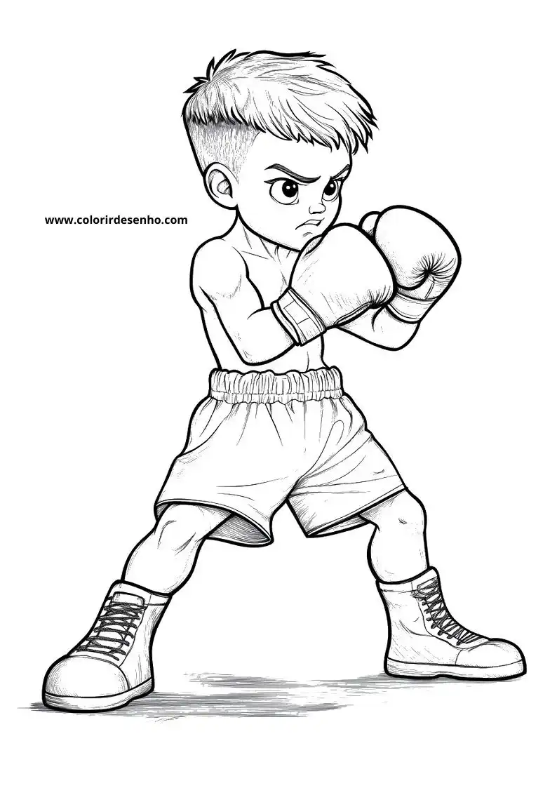 Simple Boxing Coloring Pages 10