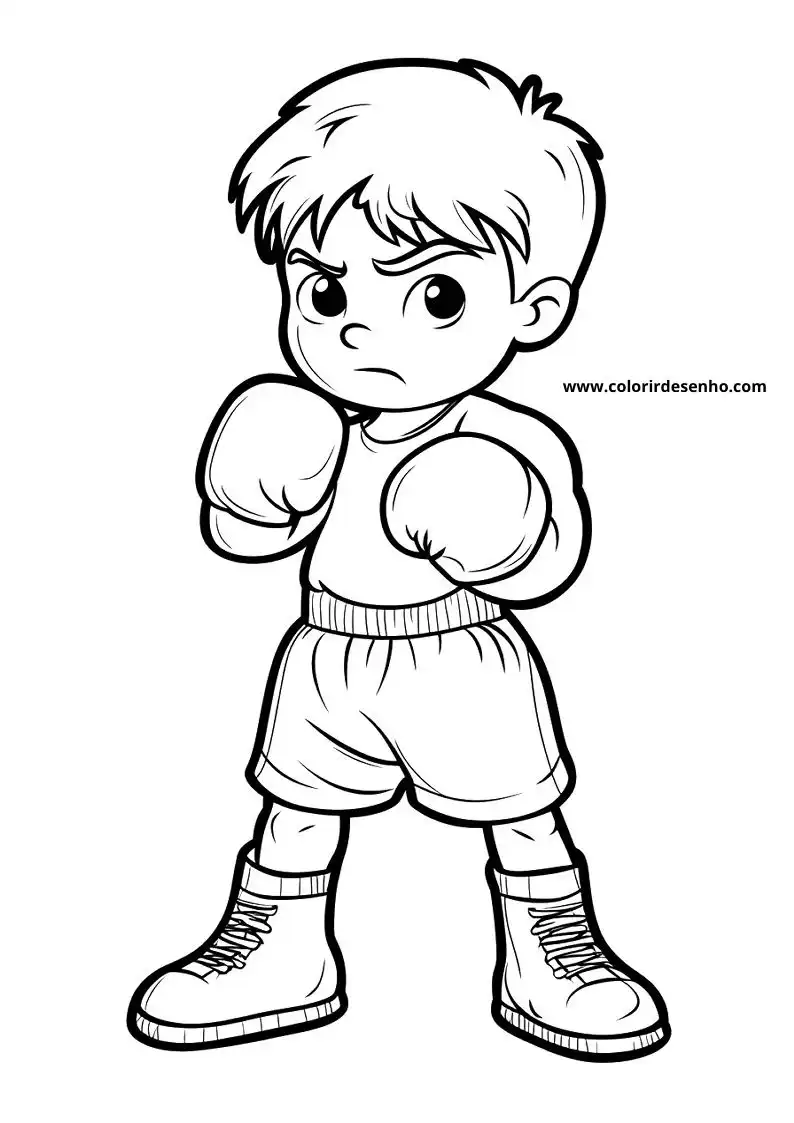 Simple Boxing Coloring Pages 3