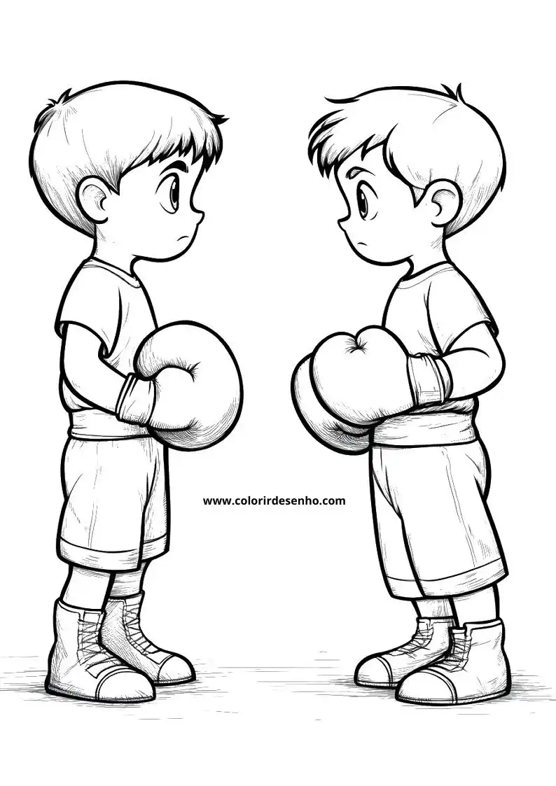 Simple Boxing Coloring Pages 4