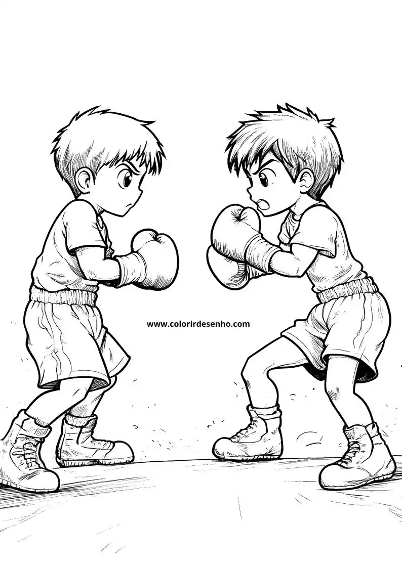 Simple Boxing Coloring Pages 5