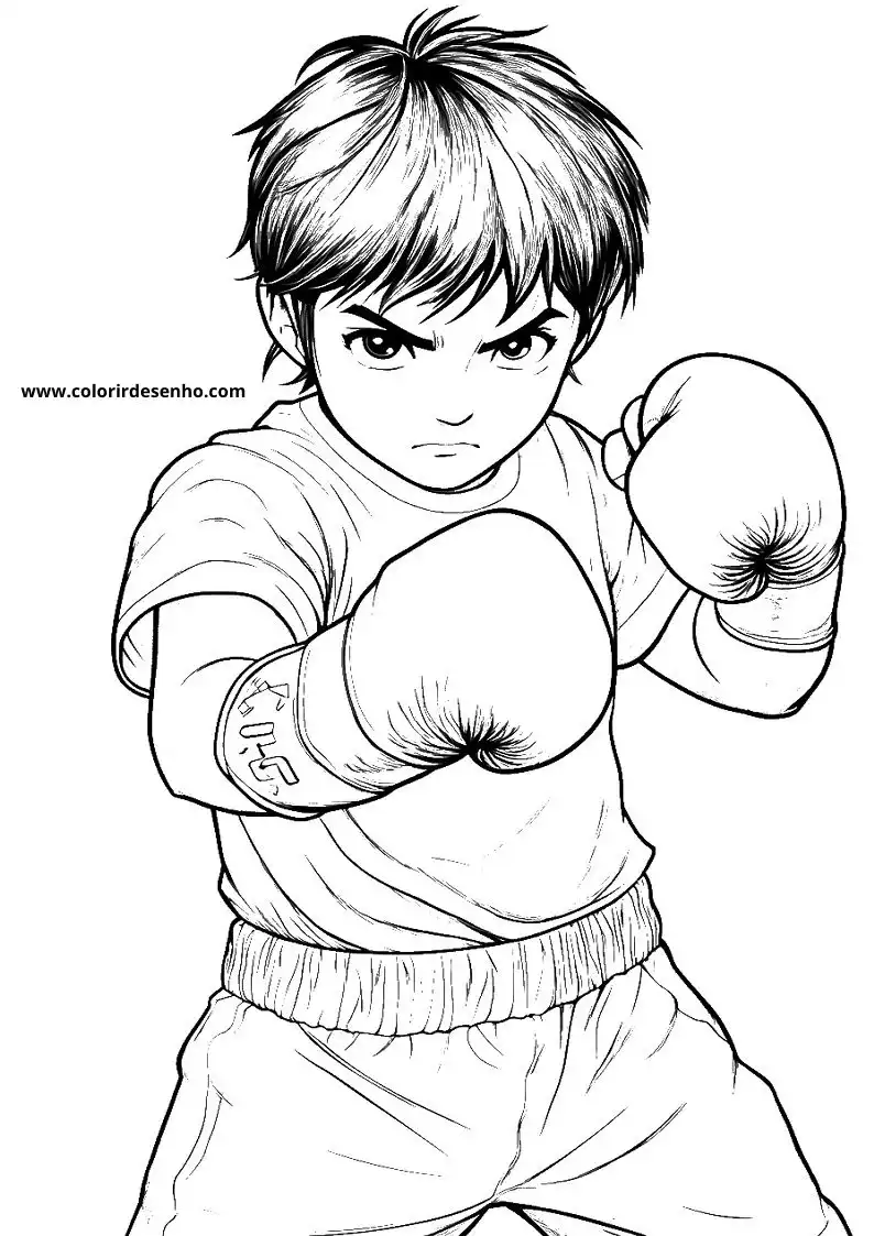 Simple Boxing Coloring Pages 6