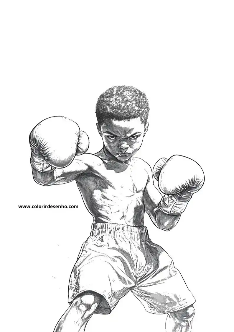 Simple Boxing Coloring Pages 8