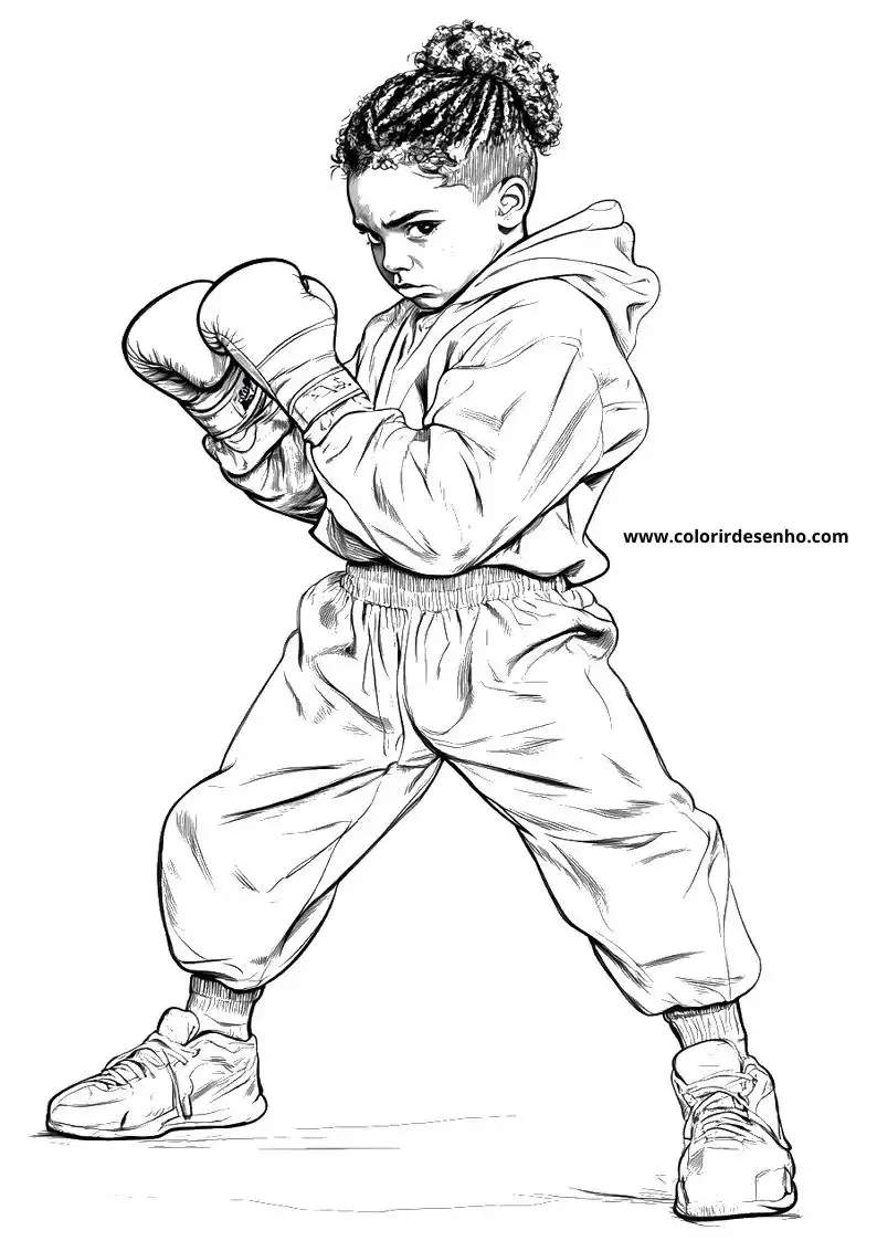 Simple Boxing Coloring Pages 9