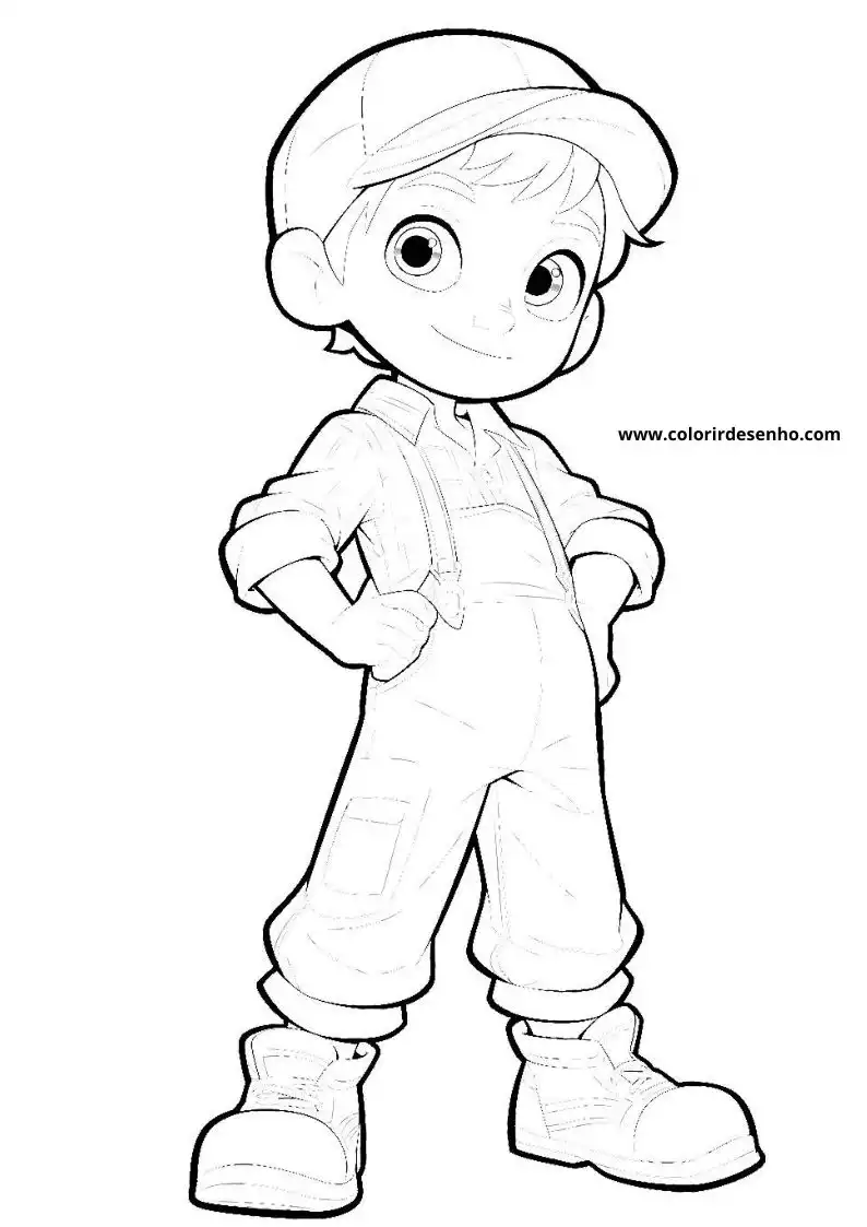 Simple Boy Coloring Pages 2