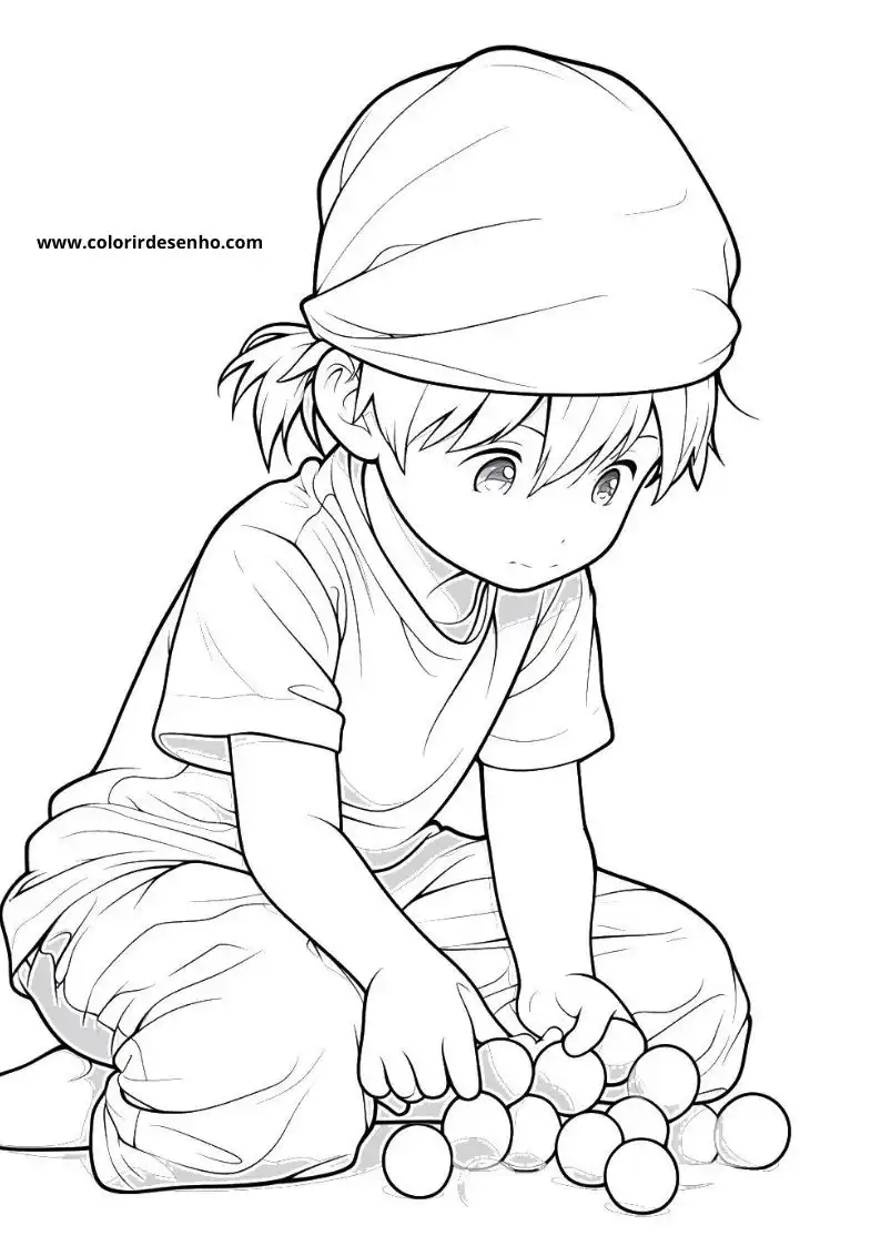 Simple Boy Coloring Pages 7