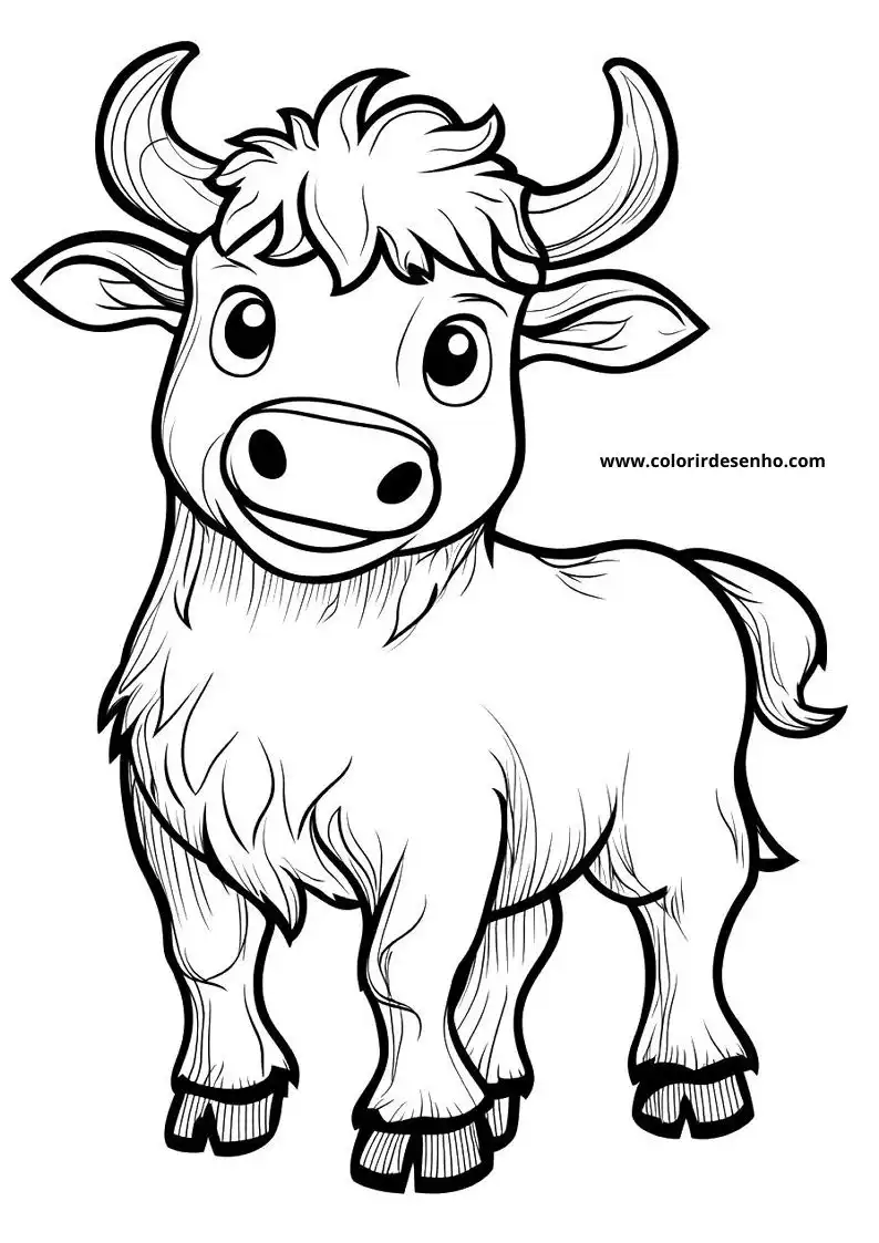 Simple Bull Coloring Pages 143