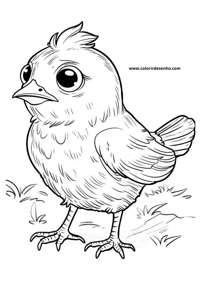 Simple Chicken Coloring Pages 5
