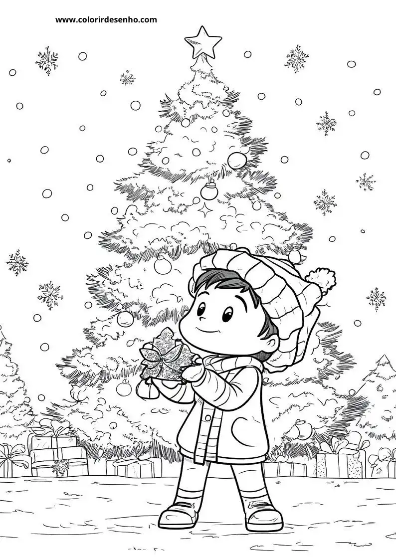 Simple Christmas Coloring Pages 1