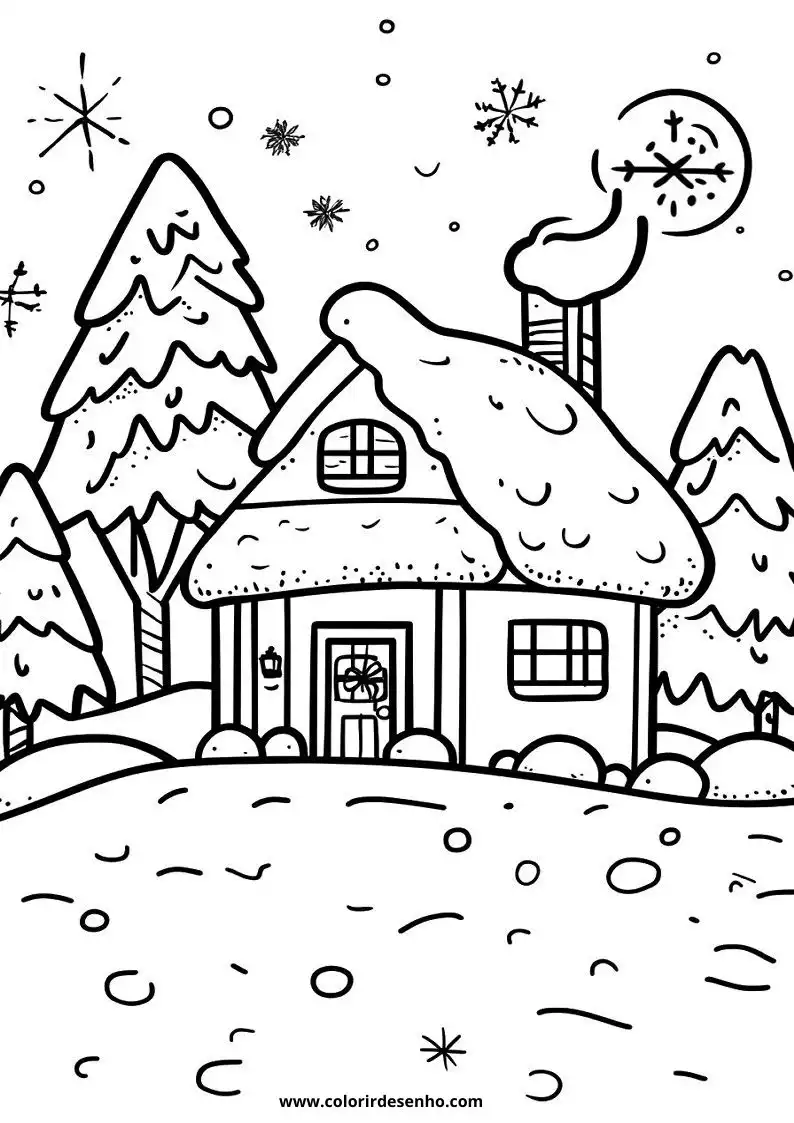 Simple Christmas Coloring Pages 10