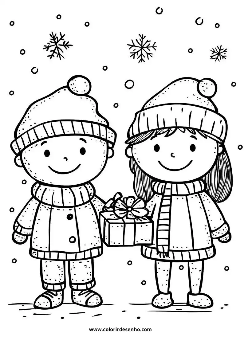 Simple Christmas Coloring Pages 11