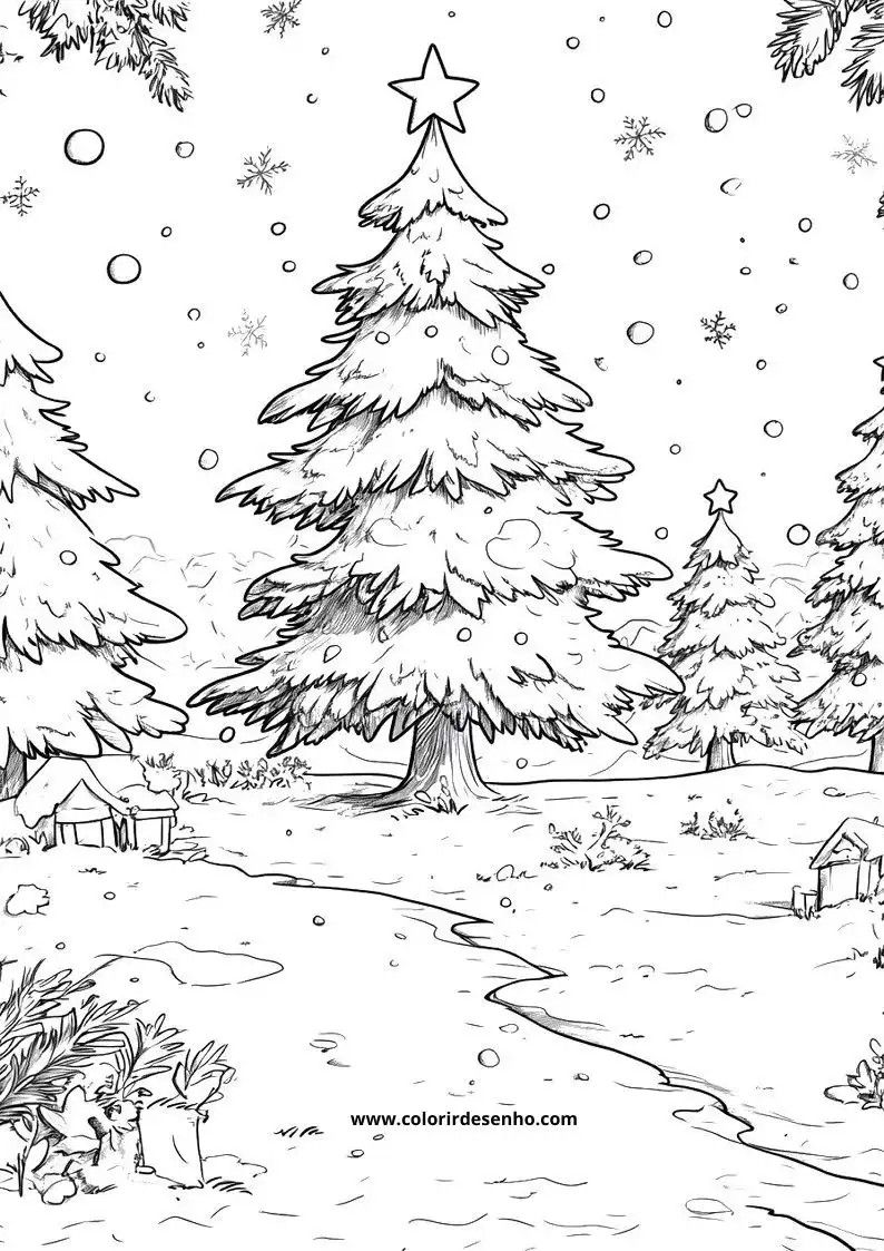 Simple Christmas Coloring Pages 2