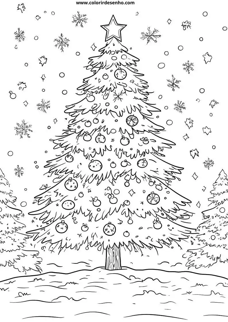 Simple Christmas Coloring Pages 6
