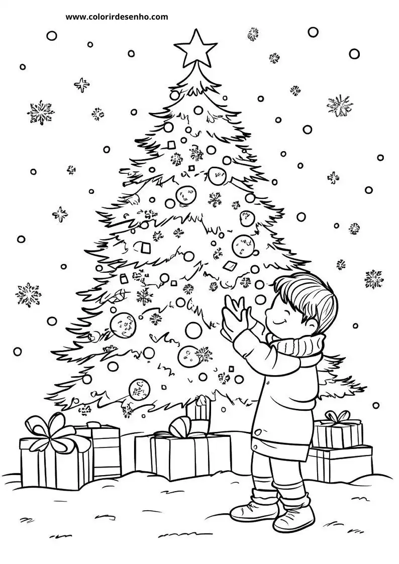 Simple Christmas Coloring Pages 9