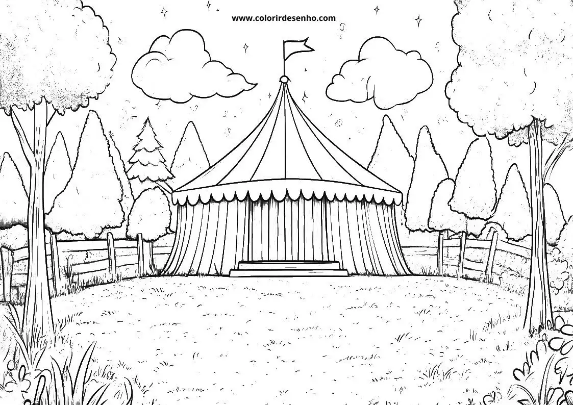 Simple Circus Coloring Pages 6