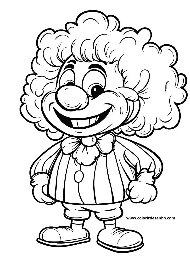 Simple Clown Coloring Pages 138